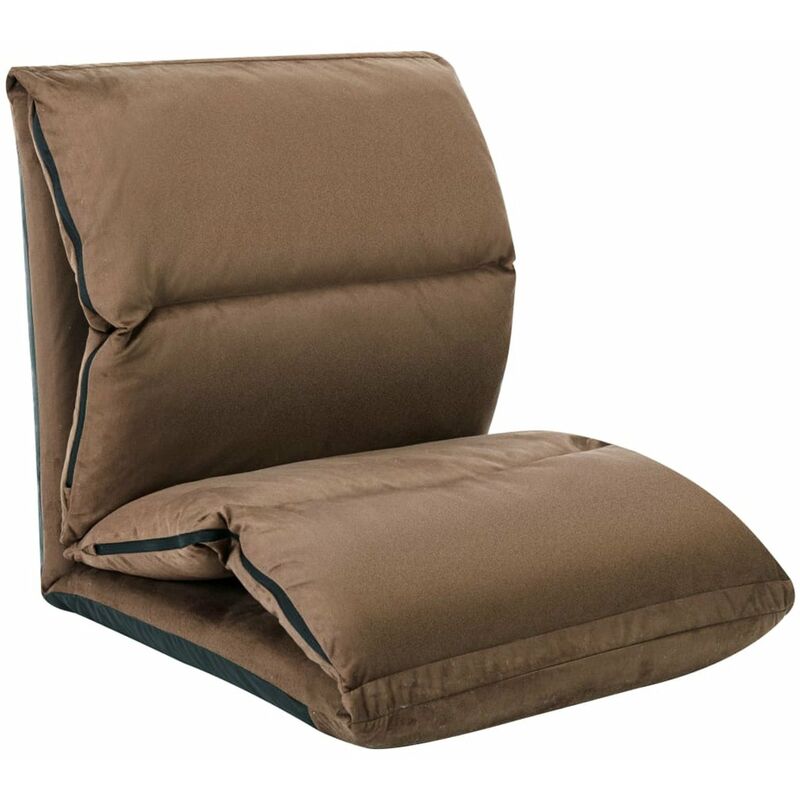 

Tumbona de suelo plegable microfibra gris taupe