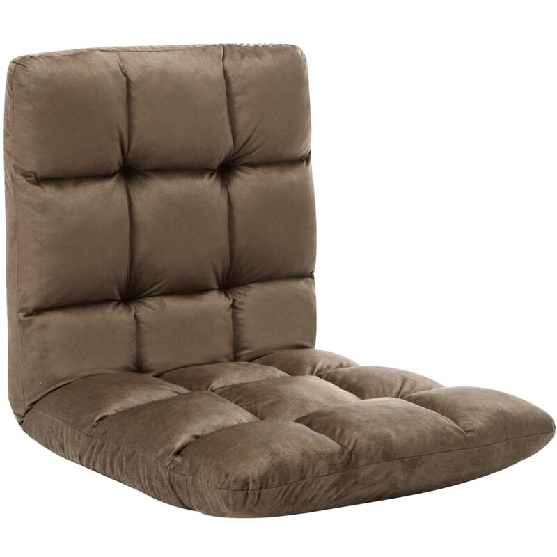 

Tumbona de suelo plegable microfibra gris taupe