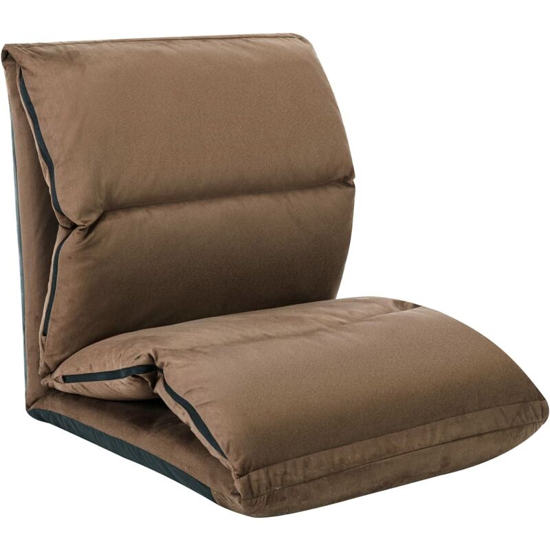 

Tumbona de suelo plegable microfibra gris taupe - Gris Topo