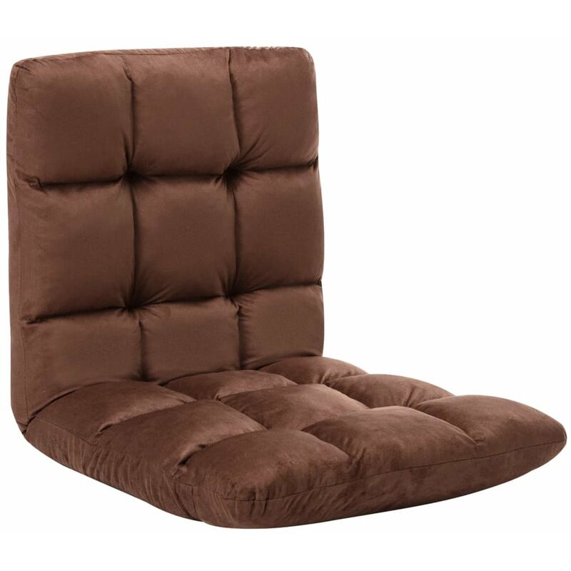 

Tumbona de suelo plegable microfibra marron