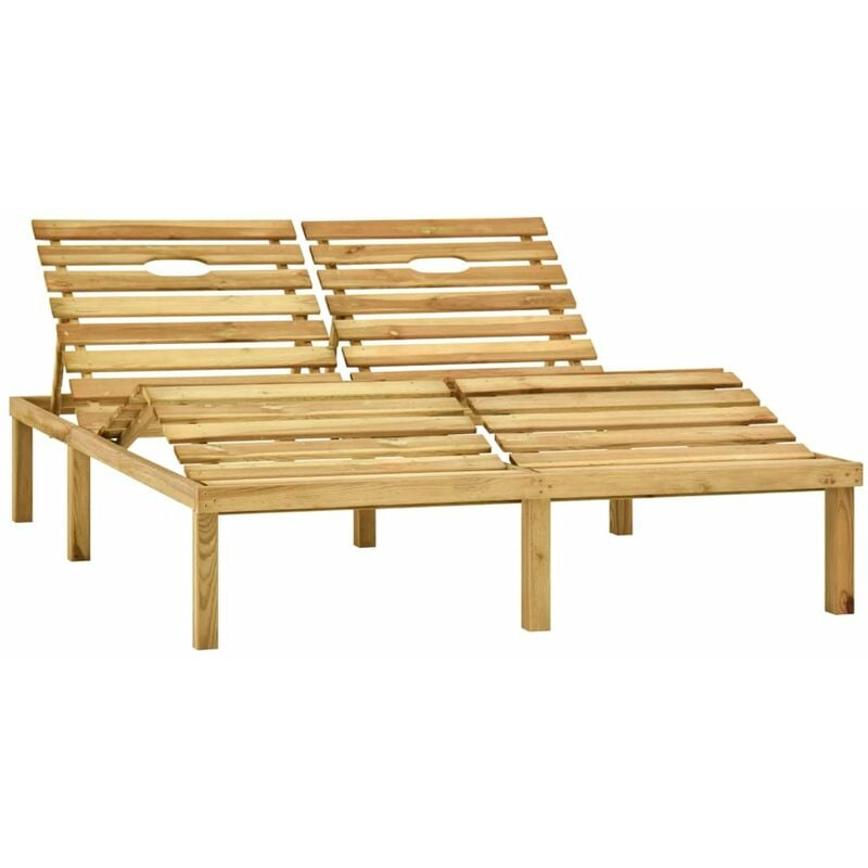 

Tumbona doble de madera de pino impregnada verde