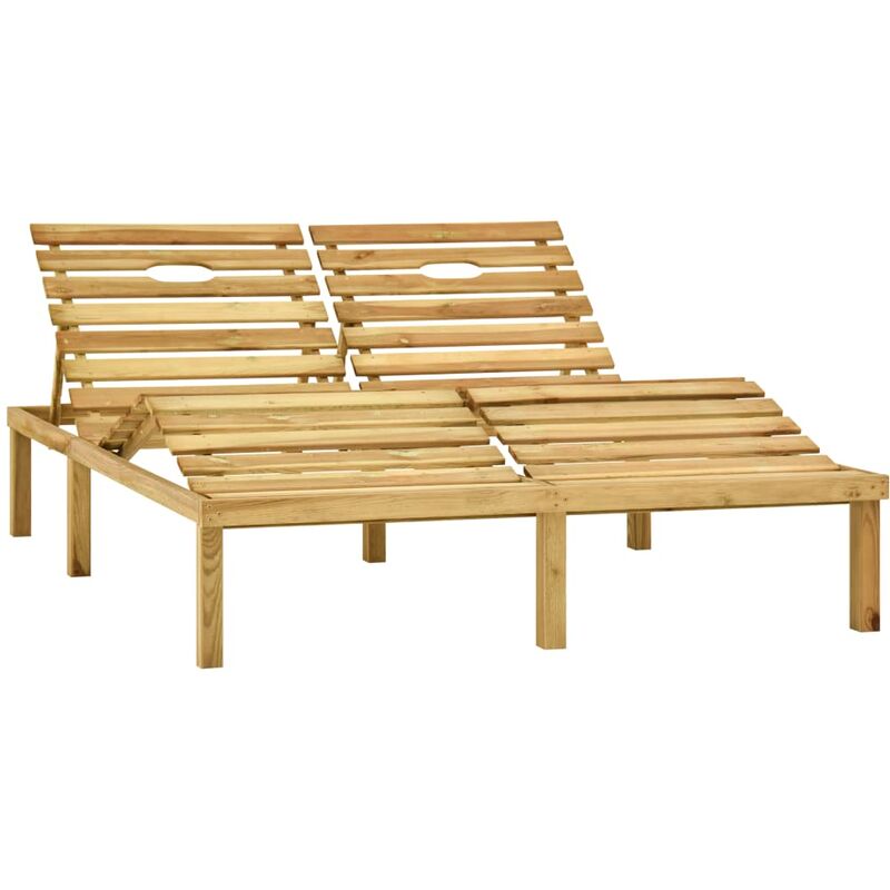 

Tumbona doble de madera de pino impregnada verde