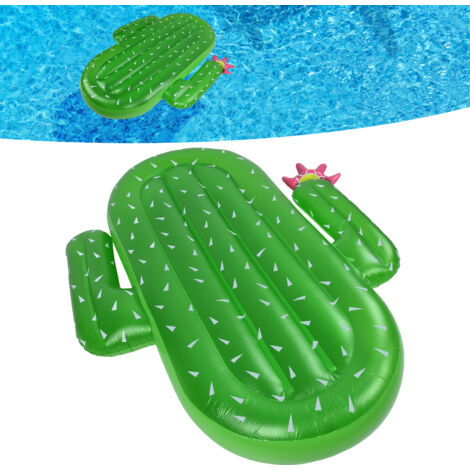 Tumbona hinchable con forma de cactus, colchón de aire de PVC para piscina, playa y relajación al aire libre [Material reforzado]