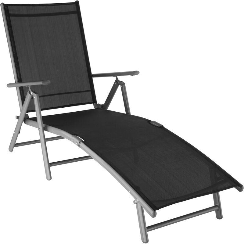 

Tectake - Tumbona Marisol - tumbona de jardín moderna, mueble para patio con respaldo reclinable, asiento de terraza impermeable - gris oscuro