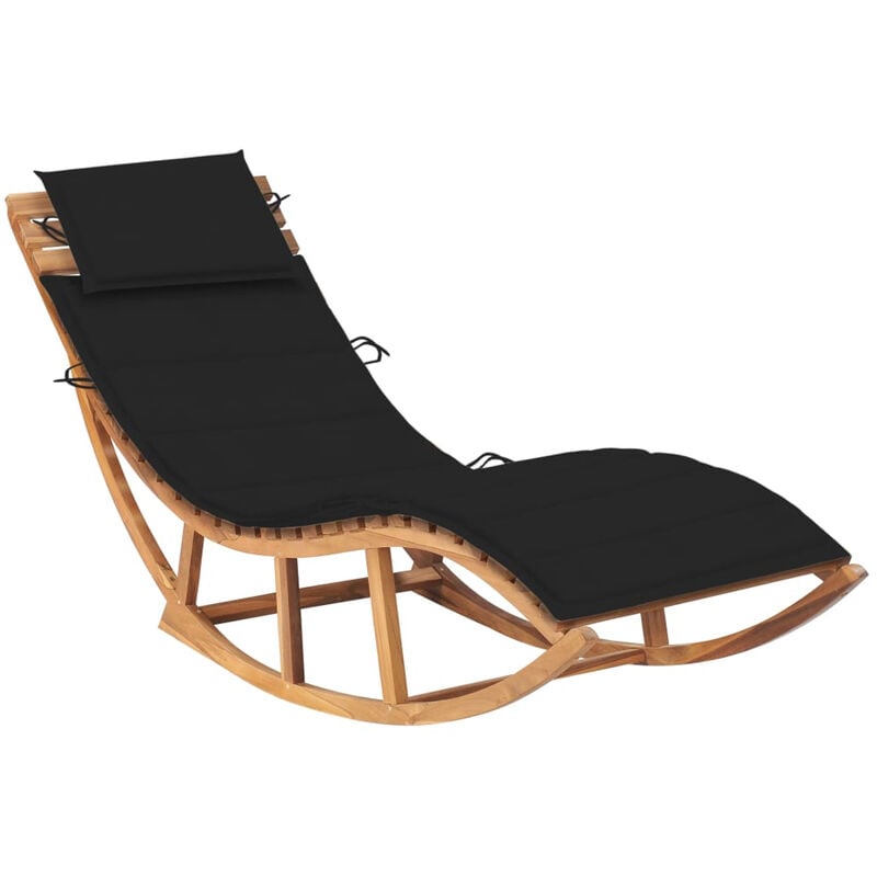 

Tumbona mecedora con cojin madera maciza de teca