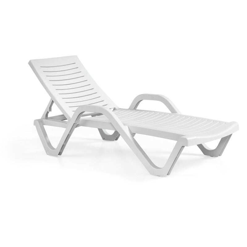 

Tumbona MISSY, 5 posiciones, apilable, polipropileno blanco