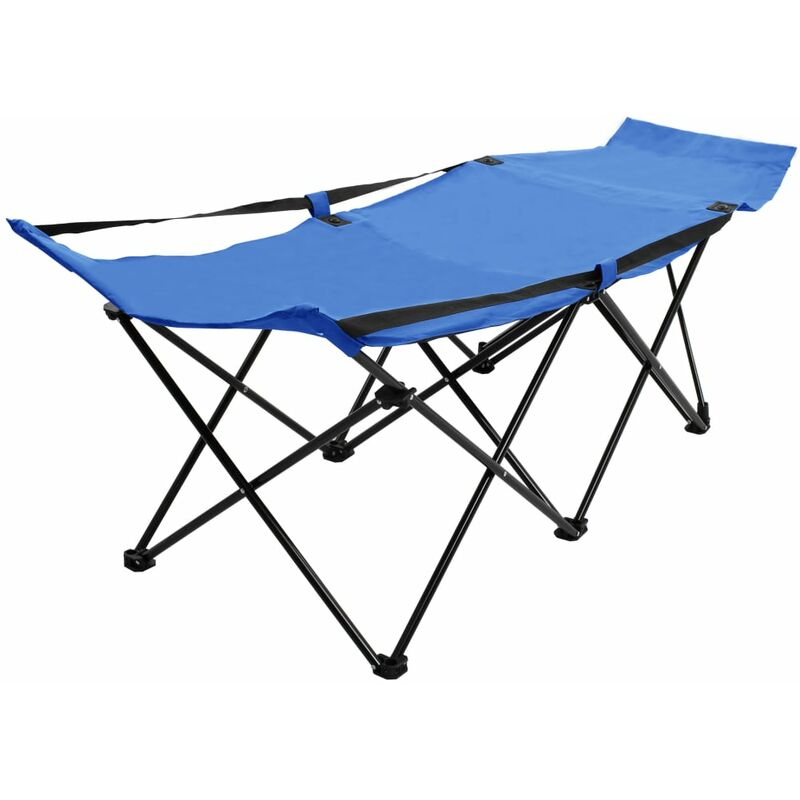 

Tumbona plegable acero azul - Azul