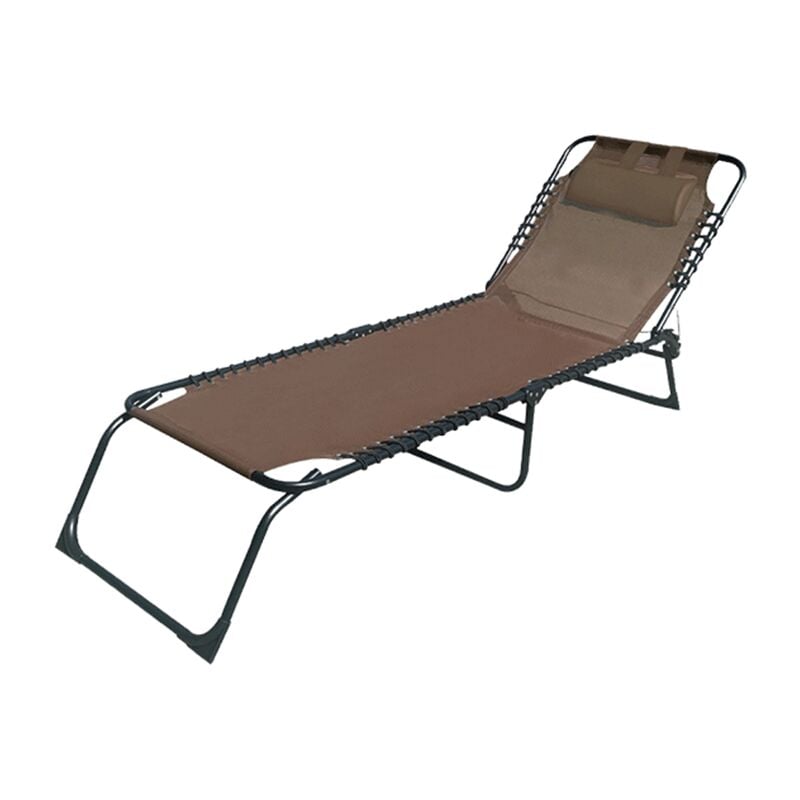 

Tumbona Plegable Acero Con Cojin Jardin 190X58X27 Cm Marron