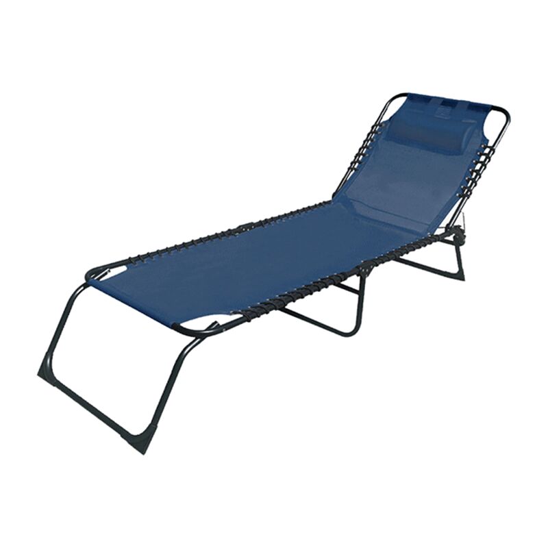 

Tumbona Plegable Acero Con Cojin Jardin 190X58X27 Cm Azul