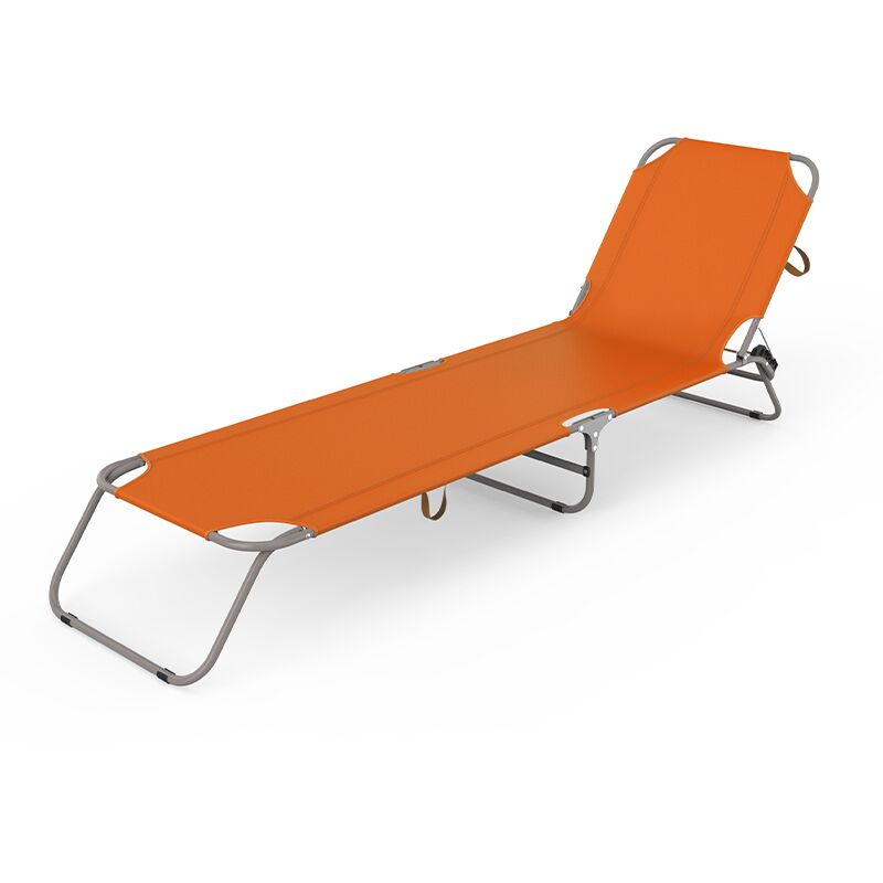 

Tumbona Plegable Acero Jardin 187X55X24 Cm Naranja