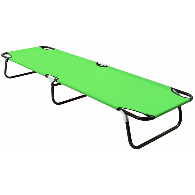 

Tumbona plegable de acero verde