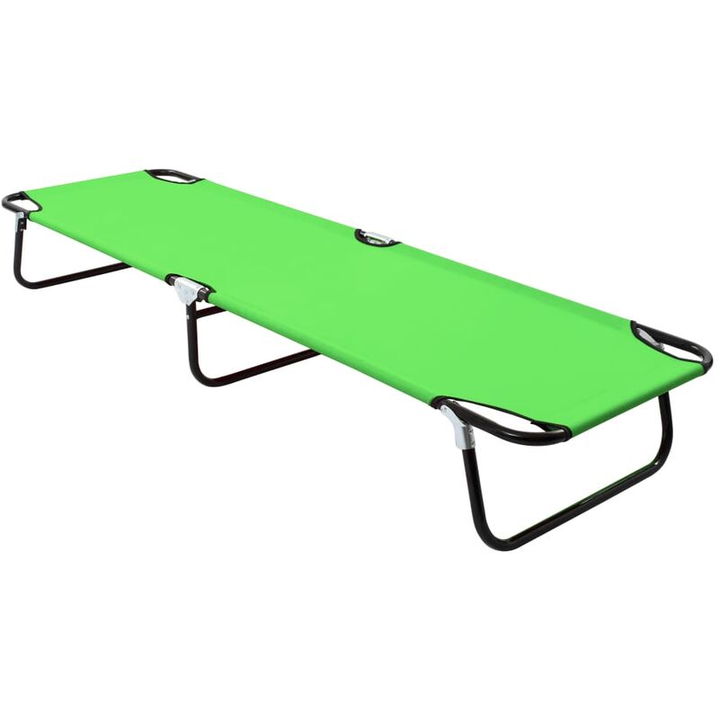 

Tumbona plegable de acero verde - Verde