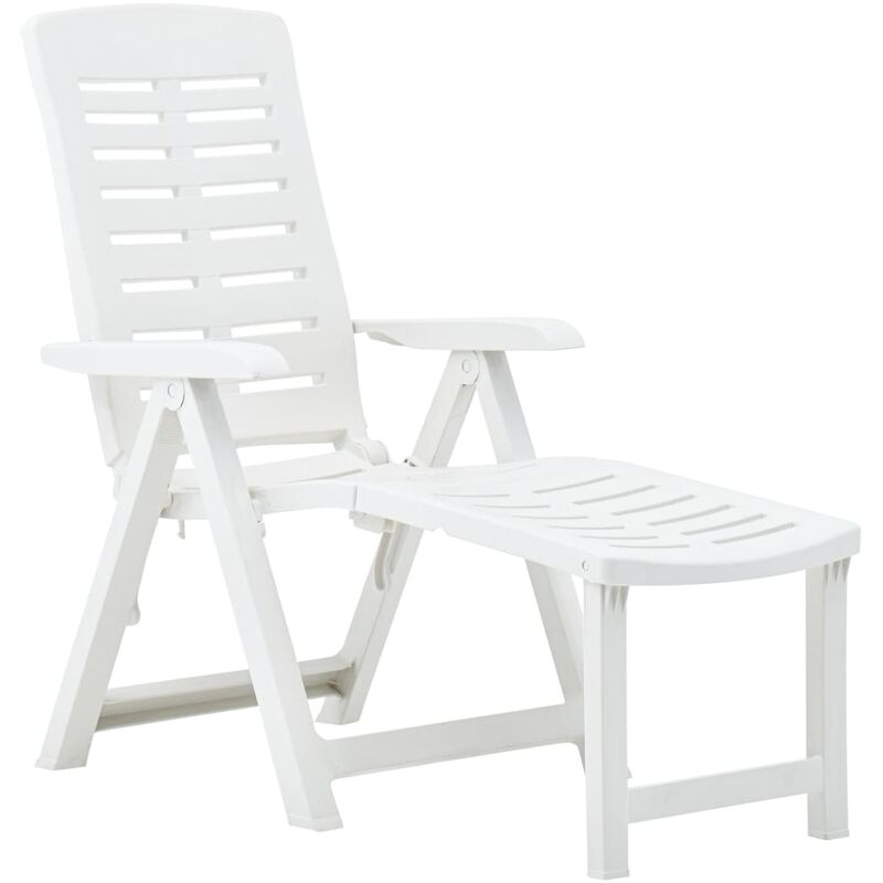 

Happyshopping - Tumbona plegable de plastico blanco