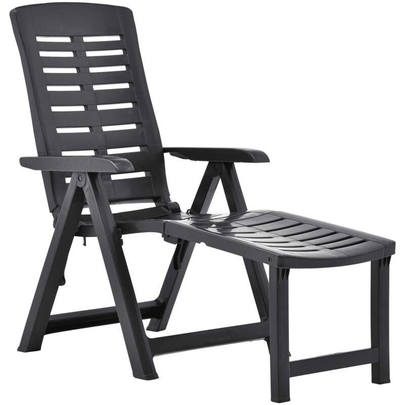 

Tumbona plegable de plastico gris antracita