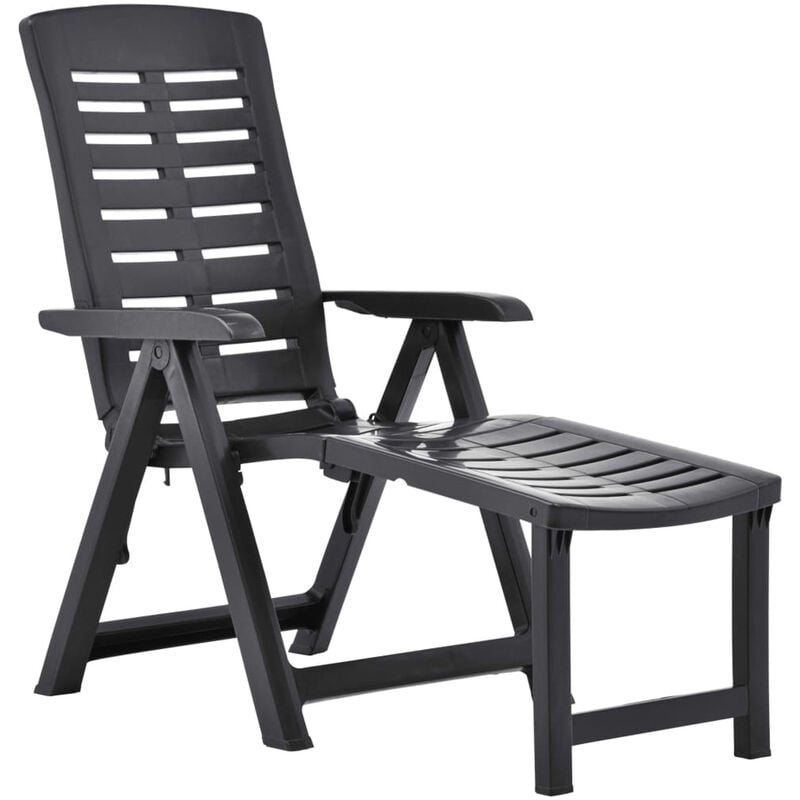 

Tumbona plegable de plastico gris antracita