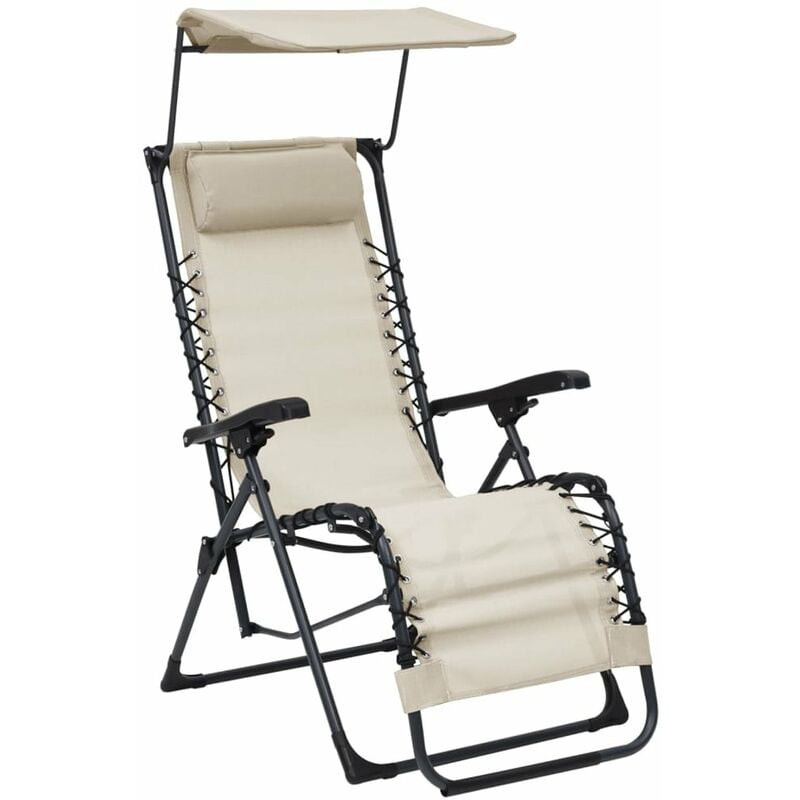 

Tumbona plegable de textilene crema