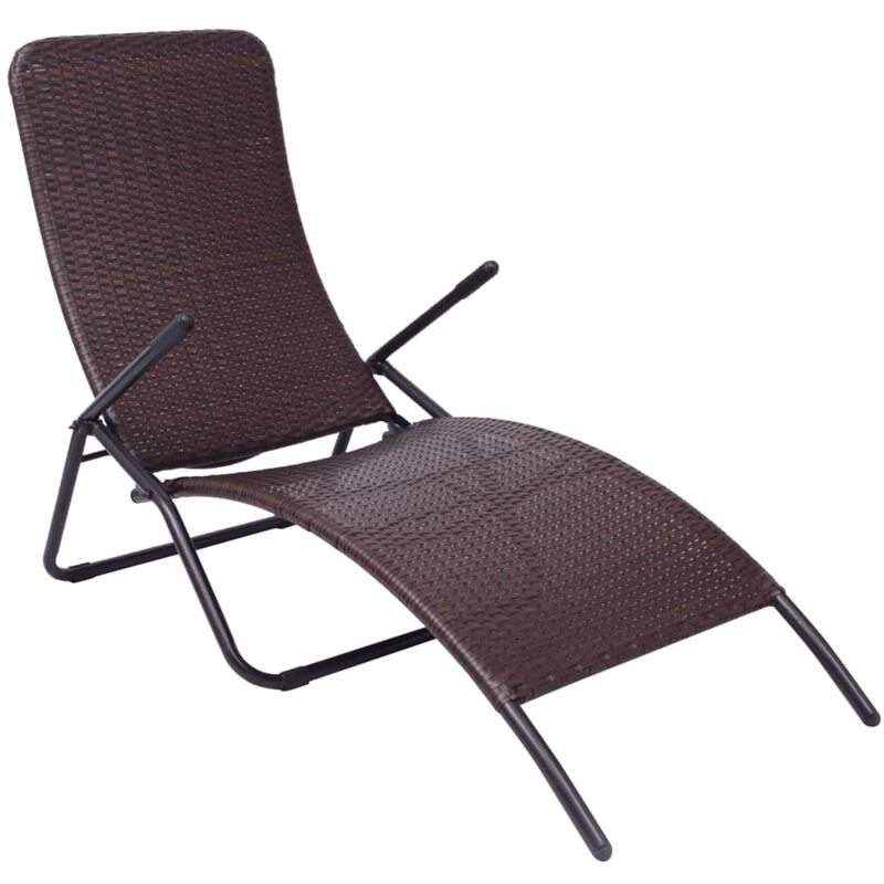 

Tumbona plegable marron de poliratan