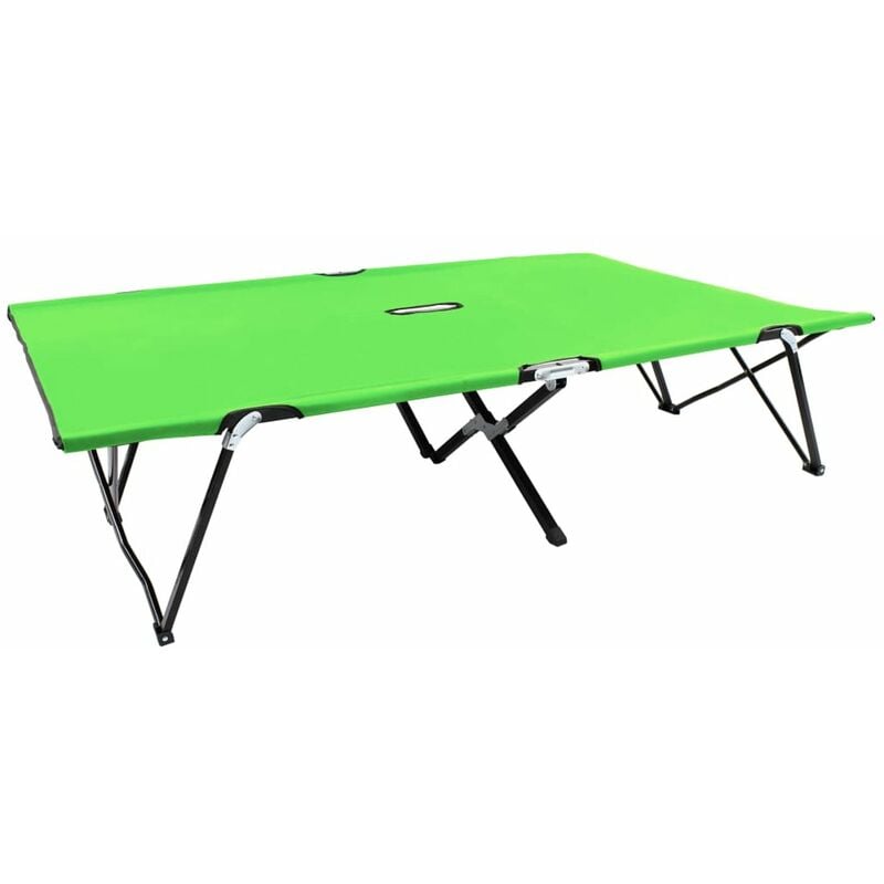 

Tumbona plegable para 2 personas acero verde