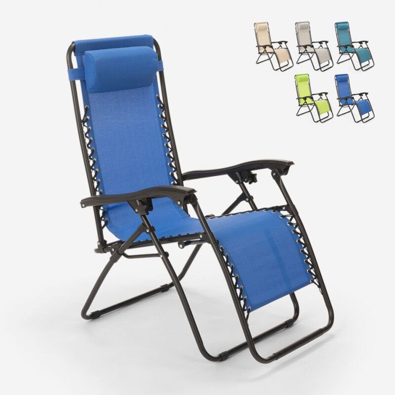 

Tumbona plegable para playa jardín multiposición Emily Zero Gravity | Azul Marino