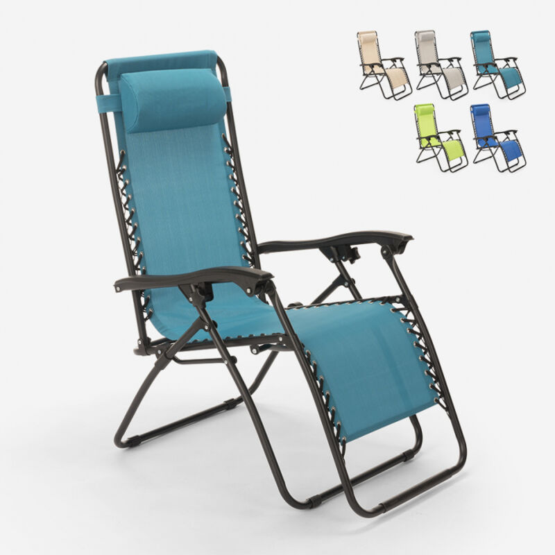 

Tumbona plegable para playa jardín multiposición Emily Zero Gravity | Azul