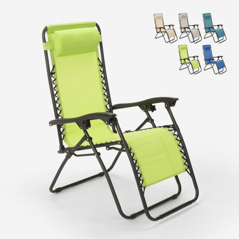 

Tumbona plegable para playa jardín multiposición Emily Zero Gravity | Verde oscuro