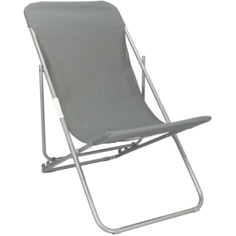 Tumbona plegable Setuba gris Respaldo ajustable