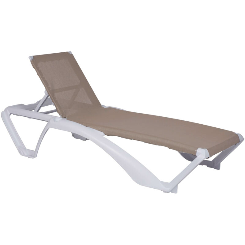 Resol - garbar acqua Chaise Longue Extérieur Blanc - Sable - Set 2