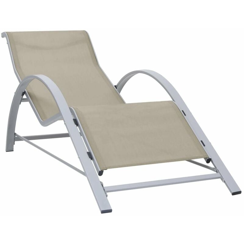 

Tumbona textilene y aluminio color crema