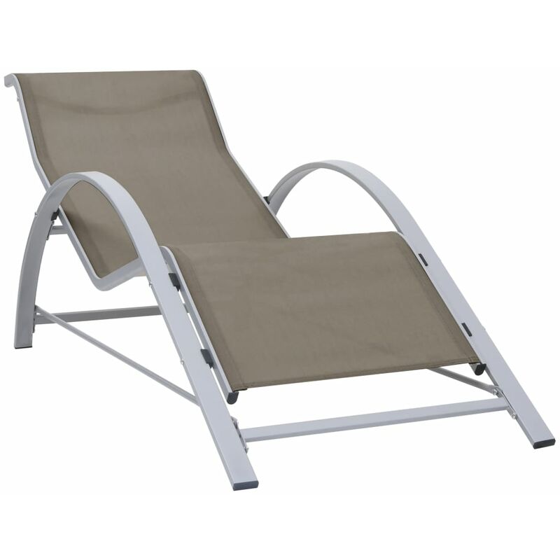

Tumbona textilene y aluminio gris taupe