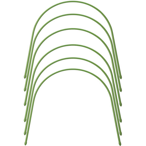 Túnel de jardín – Arcos verdes recubiertos de plástico para proteger las plantas, dimensiones 120 x 48 x 48 cm, 1 juego