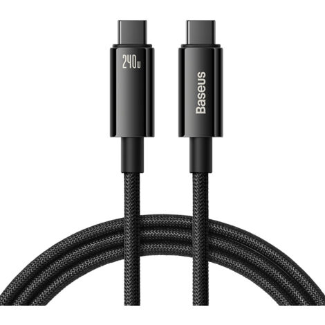 Tungsten Gold USB-C-Kabel 480 Mb/s 240 W 2 m Schwarz