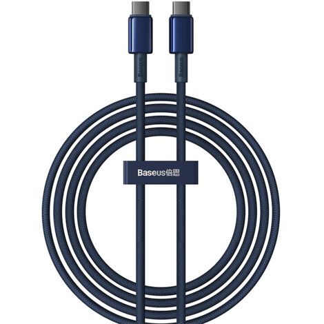 Tungsten Gold USB-C-Kabel - USB-C 100 W 2 m - Marineblau