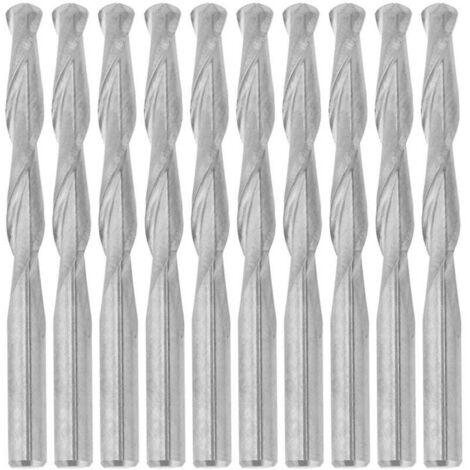 Tungsten Lot de 10 fraises à spirale CNC pour bois acrylique PVC 3,175 mm