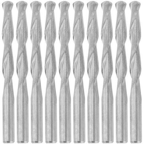 Tungsten Lot de 10 fraises à spirale CNC pour bois acrylique PVC 3,175 mm