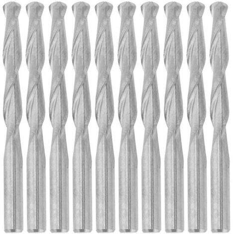 Tungsten Lot de 10 fraises à spirale CNC pour bois acrylique PVC 3,175 mm