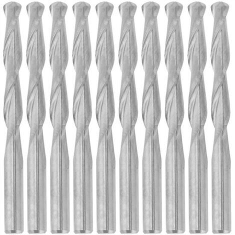 Tungsten Lot de 10 fraises à spirale CNC pour bois acrylique PVC 3,175 mm