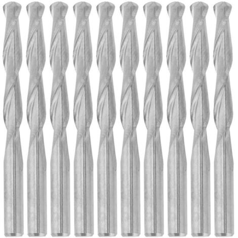 Tungsten Lot de 10 fraises à spirale CNC pour bois acrylique PVC 3,175 mm