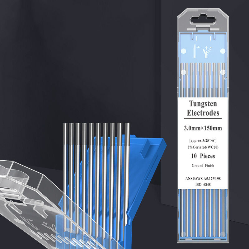 Tungsten needle and tungsten rod electrode for arc welding machine, (black needle gray head 3.0 15010pcs/box)