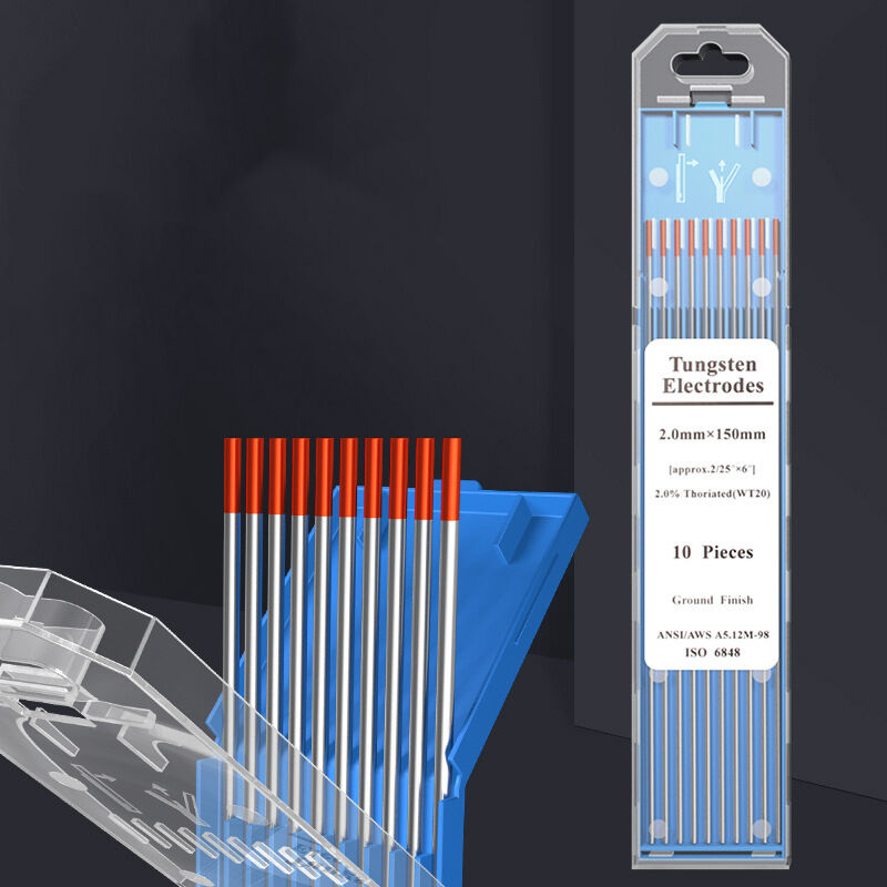 Tungsten needle, tungsten rod electrode for arc welding machine, (red head 2.0X150, 10pcs/box)