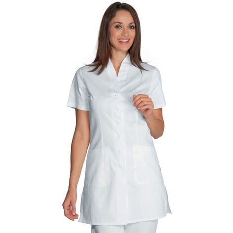Tunique médical femme Isacco Antibe blanche 100% coton