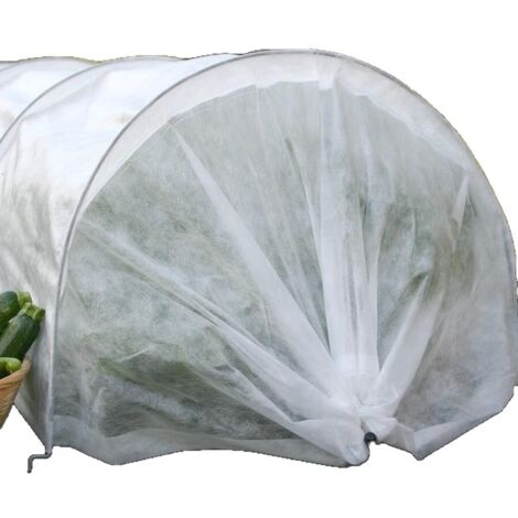 Tunnel de jardin blanc 300x45x45cm pour protection hivernale et solaire, serre portable pour croissance des légumes et jeunes plants