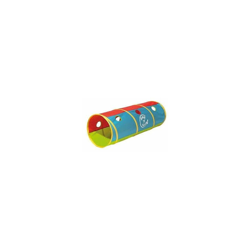 Tunnel de jeu pop-up en polyester multicolore - Dim : 42 x 42 x 120 cm -PEGANE-