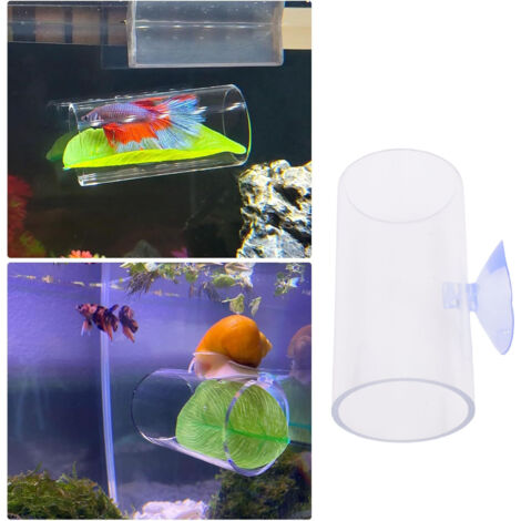 Tunnel de repos pour Betta avec fixation par ventouse, tube transparent en plastique premium pour aquarium, habitat confortable et surface lisse