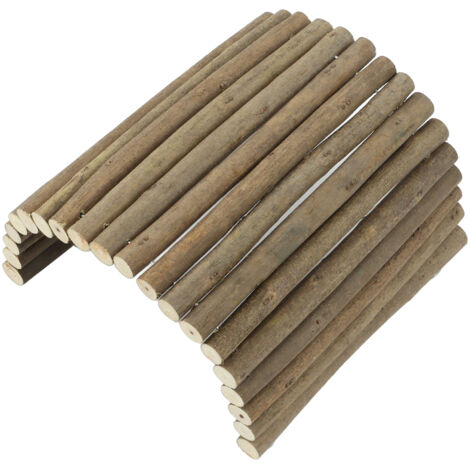 Tunnel en bois pour hamster, pont flexible pour petits animaux (rongeurs, furet, hérisson) - 20x30 cm