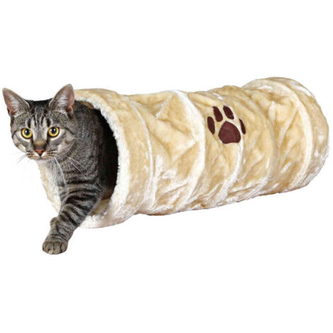 Tunnel gioco in peluche diametro 22x60cm beige