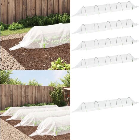 Tunnel in Rete 4pz 1,5x5 m in Fibra di Vetro e PP - Protezione vegetale - Copertura antigelo