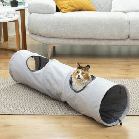 Tunnel Pieghevole Funnyl grigio per gatti