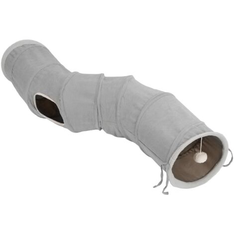 Tunnel pour Chat Pliable, Boule Suspendue pour Chiots d'intérieur pour Lapins et Espace spacieux en Forme de S Cache-Tunnel pour Chat
