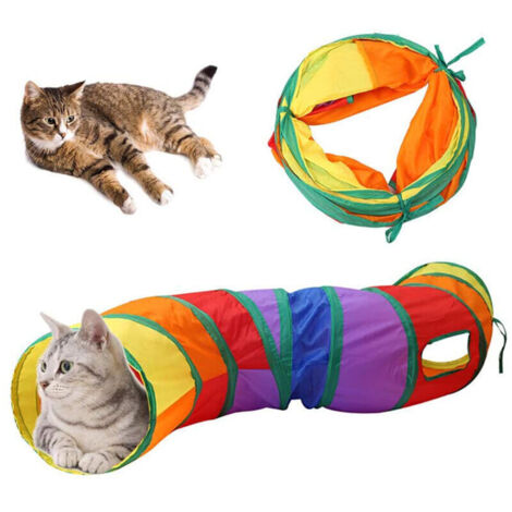 Tunnel Pour Chat ， Un Jouet Interactif Pour Chat Est Également Inclus ， Jouets Pour Chats ， Tunnels Pour Chat Pour Chats D'Intérieur ， Tube Pour Chat ， Pliable