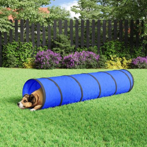 Tunnel pour chien Moderne - Maison à chien bleu Ø 40x200 cm polyester BV869108 - BonneVie